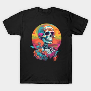 Colorful preppy skeleton style T-Shirt